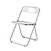 LHX Farbe Transparente Klappstuhl Acryl Rückenlehne Esszimmerstuhl for Wohnzimmer Schlafzimmer Outdoor Shop, 47x46x74cm (Color : Transparent)