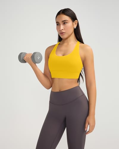 Image of Ama Larsi High Impact Strappy Sports Bra for Women | Padded Crisscross Back Supportive Running Yoga Workout Gym