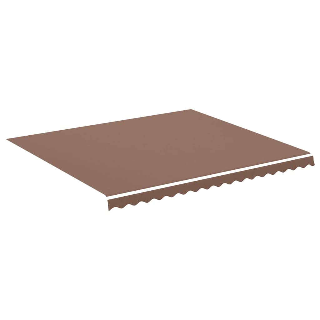 Leasha Toile de Rechange Store Banne avec Lambrequin, Toile Tissu de Remplacement pour Auvent 380x345 cm Marron
