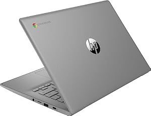 HP HD 14" Chromebook Laptop for Student and Business, Intel Celeron Processor N4120, 4GB RAM 128GB Storage(64GB eMMC + 5ave 64GB Flash Memory), Wi-Fi, Bluetooth, HDMI, Chrome Os, Modern Gray — photo 4 of 6