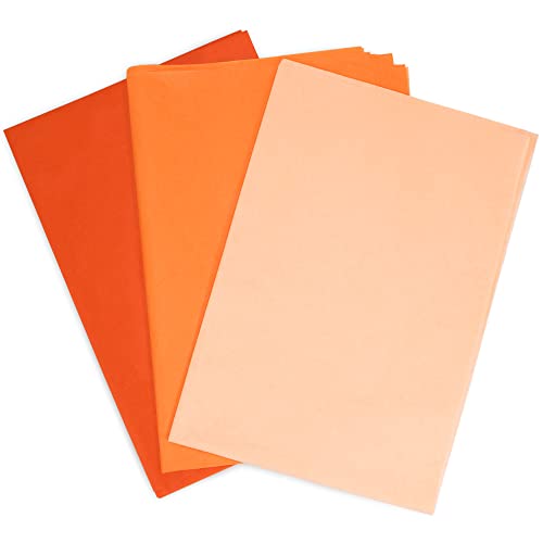 Image of MR FIVE 60 Sheets Gift Tissue Paper Bulk,20 inch x 14 inch,Orange Tissue Paper for Gift Bags,Orange Gift Wrapping Tissue Paper for Fall Halloween Birthday Wedding Holiday, 3 Orange Colors (Orange)