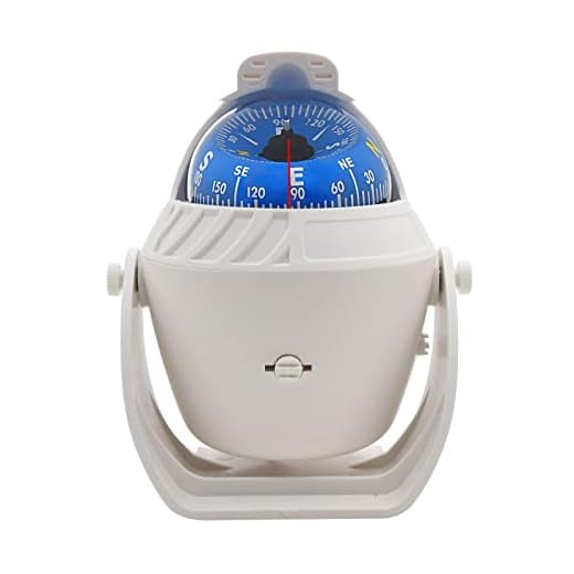Geloo Boat Compass Flush Mount Compass, Marine Compass Dashboard with Light Pivoting, Dashboard Compass for Boat Car, Illuminated Dash Auto Compass Surface Mount (Blue)