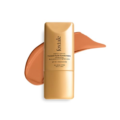 Image of Foxtale SPF 50 PA++++ Tinted Sunscreen, 06 Coco | In-Vivo Tested & UVA /B Protection | Niacinamide & Vitamin E | Daily Wear, Blurs Pores, Evens Tone, Matte Finish, Non-Greasy | All Skin Types | 50ml