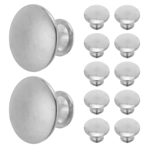 HOLIDYOYO 20 St Silverfärgade Lådknoppar i Ergonomiska Skåphandtag för Byrå Köksskåp och Möbelbeslag Bekväma att Greppa med Skruvar Inkluderade