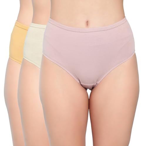 Image of Shasmi Women's Super Combed Cotton Mid Low High Rise Coverage Hipster Full Briefs Breathable with Concealed Waistband Ladies Underwear Panties (Hipster 8901)