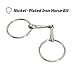 BARN & STABLE Horse Snaffle Bit Durable H-Ring Bit for Horses