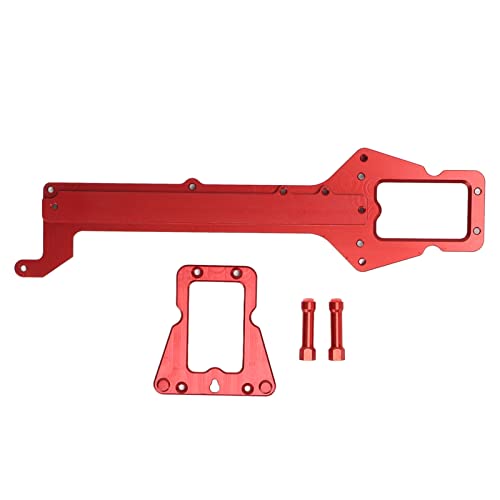 Chasis superior de aleación RC y placa de aluminio roja para coche LaTrax Teton 1/18 2