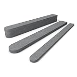 hanit® Zaunlatten; witterungsbeständige und pflegeleichte Zaunbretter mit Rundkopf, 120cm x 6cm x 2cm, grau (15)