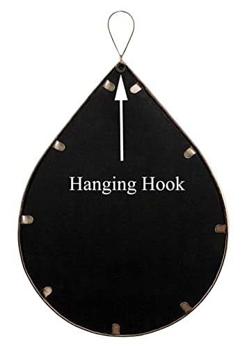 Ruidoz Brass Teardrop Wall Mirror With Metal Frame For Home Decor, Gold Oval Mirror,Bronze Decorative Wall Mirror, Accent Mirror 20 X 12.5 Inches-0951Rz #TOP4