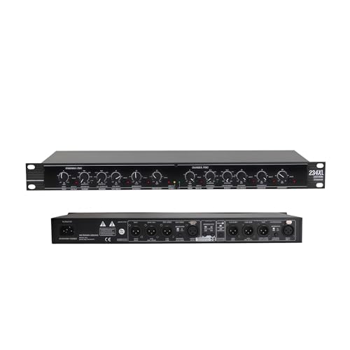 234XL Stereo 2/3 Way, Mono 4 Way Crossover with XLR Connectors, Professional Crossover for Outdoor Stage Performance