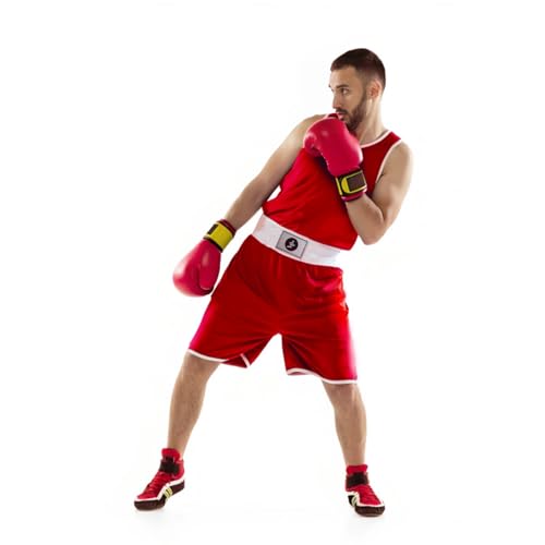 Catálogo para Comprar On-line Ropa de Boxeo para Hombre . 42 OKA SPORTS Conjunto Short Y Playera Profesional De Boxeo Premium Dri-fit Profesional Oficial (Estándar, ROJO, G)