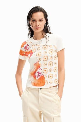 T-shirt Desigual femme patchwork floral idéal pour vos sorties d'été