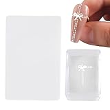 Kit di timbri per unghie, rettangolare, con raschietto, quadrato, trasparente, per casa, salone, feste, vacanze, pratica, servizi fotografici, appuntamenti, principianti e donne