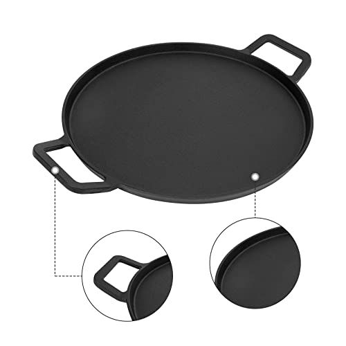 Onlyfire Chef Cast Iron Pizza Pan, 14 Inch Baking Pan With Handles, Pre-Seasoned Skillet Round Griddle Pan For Grill Bbq, Baking Stove And Oven #TOP2