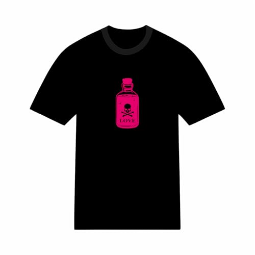 T-shirt streetwear poison d'amour en coton respirant au style audacieux et romantique