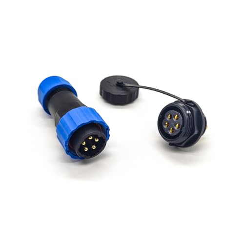Elecbee SP21 Série IP68 Prise Mâle à 3 Broches et Scoket Femelle Montage à Écrou Arrière Connecteur D'aviation Droit Étanche et Anti-poussière(SP21 3pin