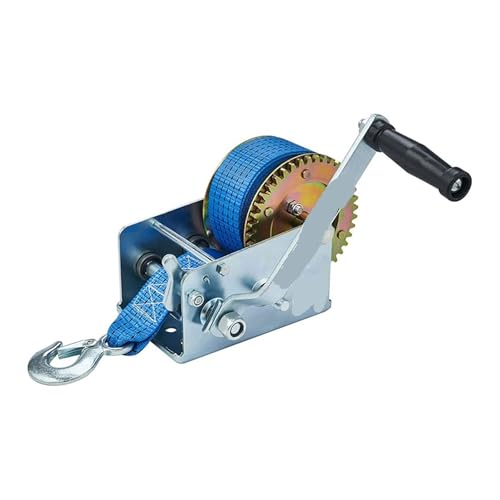 Cabrestante manual para remolque 3000 lb con cinta 32.8 ft miniatura 1