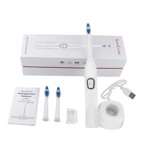 TOVINANNA 1satz Mädchen Elektrische Zahnbürste Mit Usb- Mit Auto-timer Und Sanften Borsten Für Gründliche Mundreinigung Weiß – Bild 4