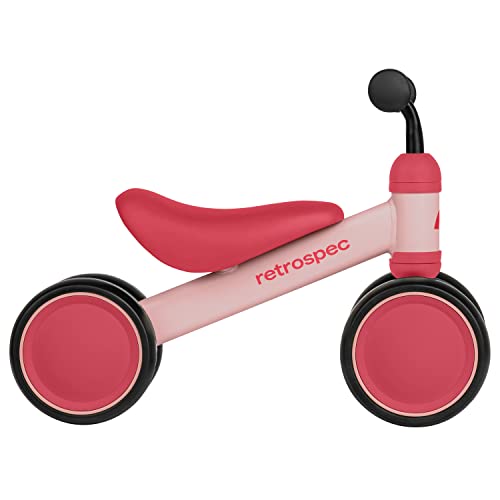 image for Retrospec Cricket Baby Walker Balance Bike with 4 Wheels for Ages 12-2