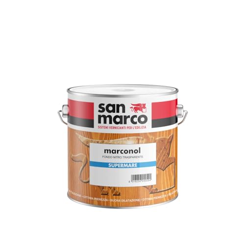 San Marco MARCONOL Supermare Vernice trasparente poliuretanica brillante o satinata per esterni, colore: Brillante, size: 0,5 lt
