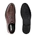 Imagen de Hitmars Zapatos Vestir Hombres Oxford Cuero Artificial Cordones Derby Calzado Hombre Formal Comercio Zapatos Traje Clásico HW2-Marrón EU43