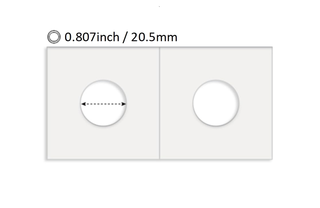 Boen Coin Flips 300Pcs 20.5mm/(0.8 Inch) Coin Flips for Penny Coin Holders for Colletors The Coin Collection Supplies Coin Cardboard Coin Flips for Coin Collection