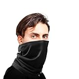 Oscenny Snoods for Men,Stable Earloop for Better Locked Thermal,Stretch Soft Lined Fleece Long Size Face Nose Neck Mouth Ears Cover for Skiing Cycling Motorcycle Running Biking Winter - Image 5