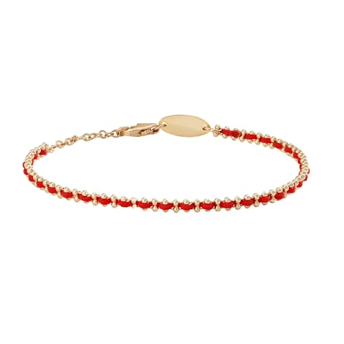 LEGENSTAR Red String Bracelet for Women 18K Gold Plated Lucky