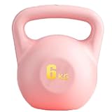 Prudencrose 初心者向け ソフトケトルベル 4kg/6kg 衝突防止・滑り止め設計 ワイドハンドル付き 全身トレーニング用 柔らか素材 自宅筋トレ ダイエット・体幹強化に最適 (ピンク, 6kg)