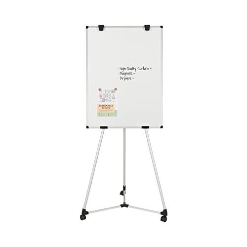 Bi-Office mobiles Earth Kyoto Flipchart, Magnetisches Flipchart, 70 x 100 cm (Euro-Format), trocken abwischbare lackierte Stahloberfläche, Aluminiumrahmen