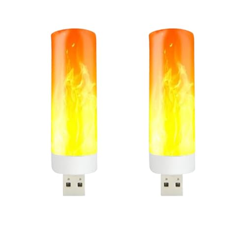 Fiamma LED USB Ricaricabile - Lampadina a Effetto Fuoco | Luce Decorativa per Atmosfera Accogliente, Lanterna Esterna, Decorazione Interna, Casa, Giardino e Feste