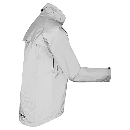Ettore Damen Radsportjacke wasserdicht atmungsaktiv High-Vis reflektierende Silber - Night Glow - 40 EU, 14 UK