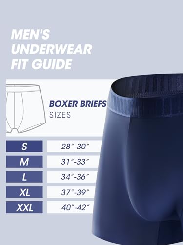 Men's Trunks Underwear Soft Breathable Comfort Flex Waistband Cool Underpants for Men 4 Pack4