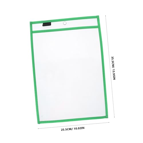 Pochettes effaçables à sec TEHAUX de 12 pièces transparentes pour l'école - 2