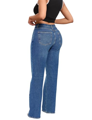 Women's Wide Leg Jeans High Waist Baggy Denim Pants2