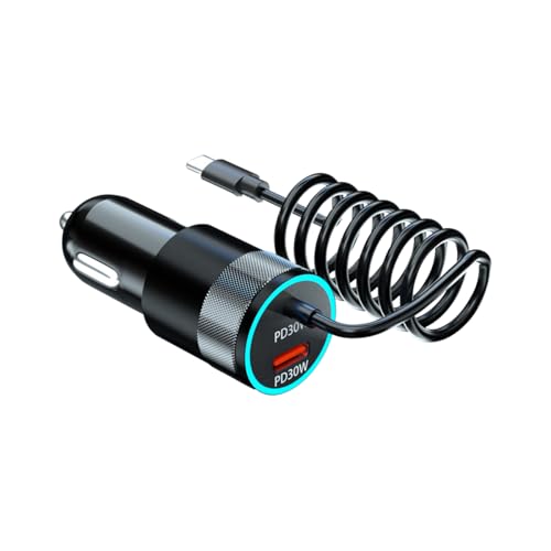 Adaptateur allume-cigare PD30W rapide avec câble type C automobile