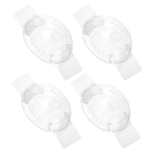 Mabor 4 protectores oculares de plástico transparente para después de la cirugía de cataratas con agujero pequeño, transpirable para después de la cirugía