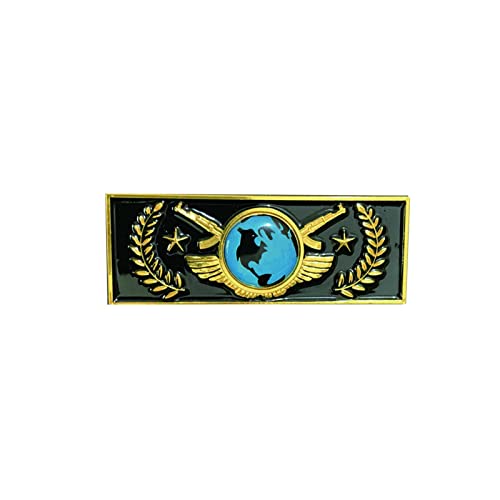 Kashasin CSGO Rank Badge - Broche de metal The Global Elite Pin CS GO Collection Pin de presente, Zinco