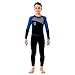 Kids Wetsuit for Boys Toddlers by Scubadonkey | Wetsuit for Kids in 2.5mm Neoprene UPF 50+ | Meets CPSC Safety Requirements (Grey/Blue, 2)