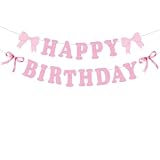 YDMHYLAI Pink Bow Cupcake Liners Coquette Wrappers Baking Cups for Wedding Bridal Showers Birthday Party Decors(HB Banner)