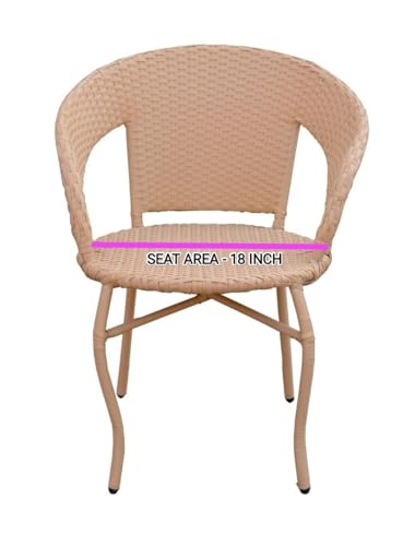 Image of PRATHAM India 2+1 Outdoor Indoor Patio Set Bistro Set Rattan Chair Patio Set Lawn Balcony Hall Outdoor Garden D 12 Chair Table Set (Honey)