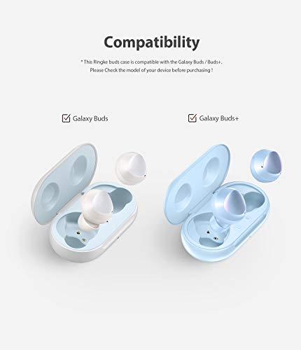 Image of Ringke Galaxy Buds Plus /Galaxy Buds Case - Hard PC Case Cover Accessory with Carabiner - Red