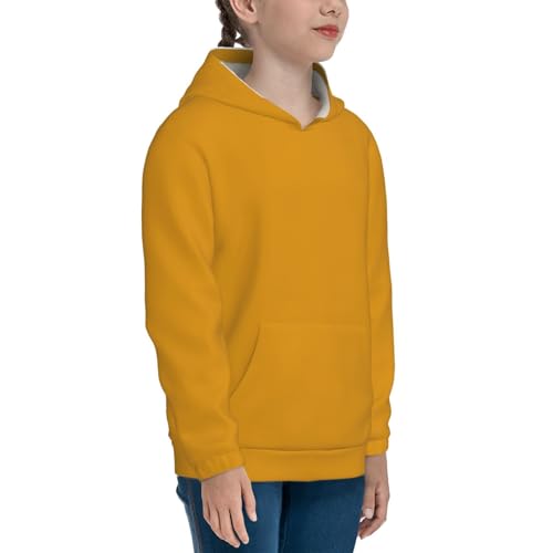 Goldenrod Kids Pullover Hoodies Boys Sweatshirts Girls Athletic Clothes with Pocket3