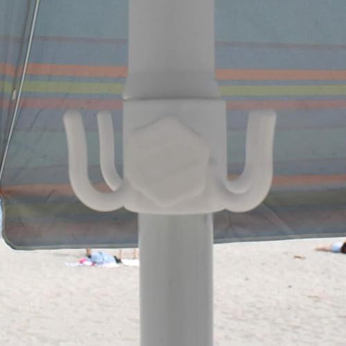 kesurpae Compact Beach Umbrella Hooks 4 Pronged Claws Easy Installation High Strength Durable For Hanging Essentials Camping Trips Purse Umbrella Pole Anchor Clips - Image 4