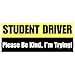 Funny Student Driver Magnetic Car Sign 4 Pack – Bumper Magnet Sticker for Car, Removable Vehicle Warning Magnet, Teen New Driver Safety Sign, Weatherproof Magnetic Car Decal for Beginner