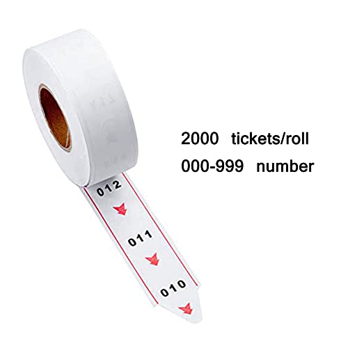 Take-A-Number System Ticket Dispenser With Counter Stand And 1 Roll Queue Tape Paper 3 Digits 2000 Tickets For Queue Call System #TOP4
