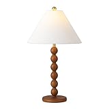 SAFAVIEH Lighting Collection Sanne Natural Brown Resin Stacked Ball 27-inch Table Lamp for Bedroom, Living Room, Home Office, Desk, Nightstand (LED Bulb Included)