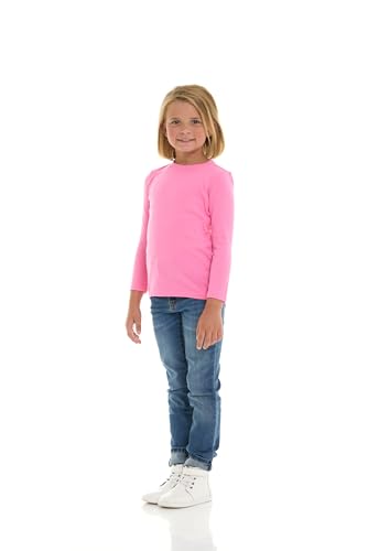 Cudlie 5-Pack Toddler Girls’ Solid Long Sleeve Tees– Five Timeless Cotton Blend Crewnecks in Rich, Modern, Elevated Colors2
