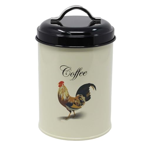 Monsoon 1.2L Airtight Cream Cockerel Coffee Container Kitchen Storage Jar With Handle