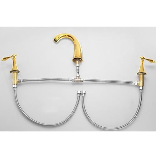 Robinet Or à Double poignée NBYGSC mitigeur lavabo vasque dorée